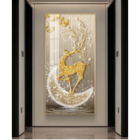 Decoration Home Wall Painting Gold Gazelle